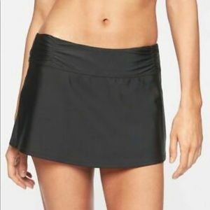 Athleta Shirred Band Swim Skirt ~ Navy XL
